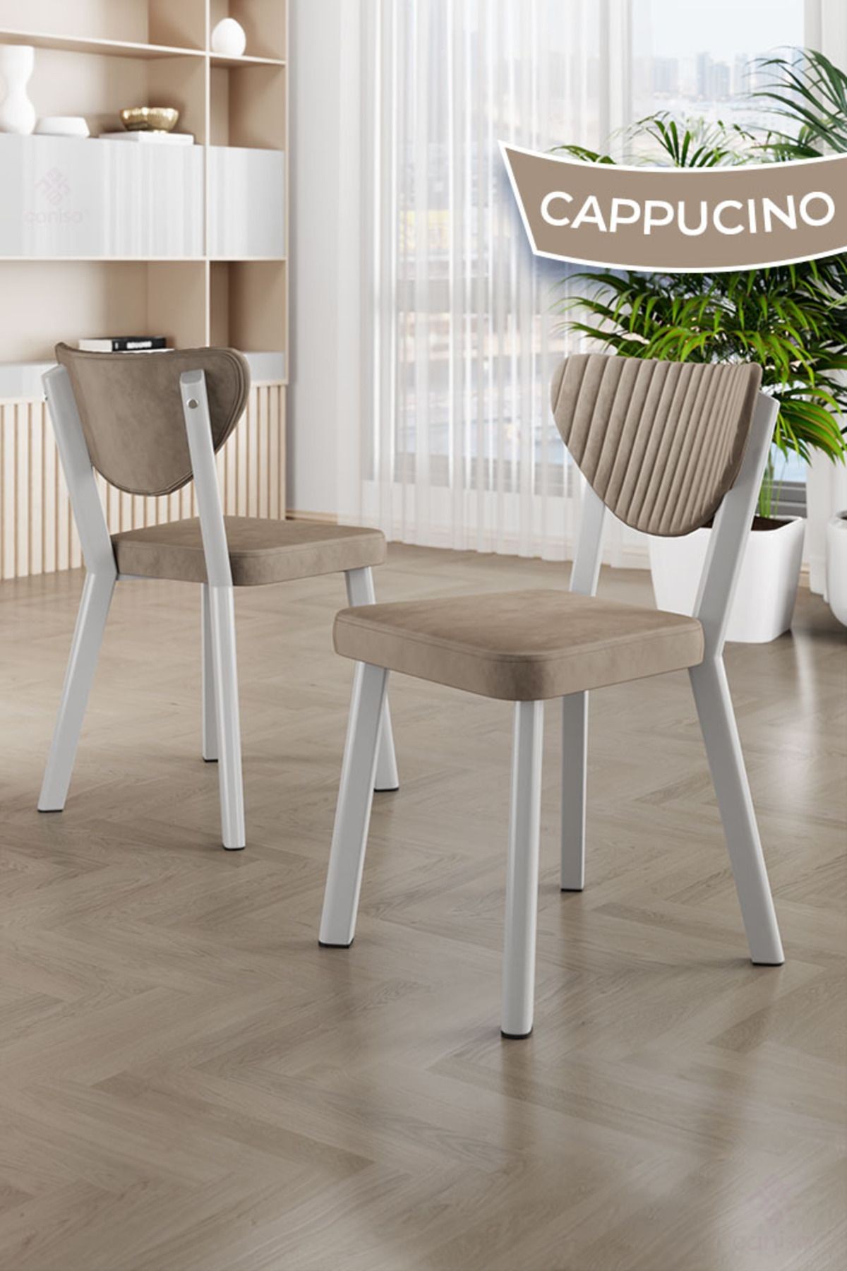 Exve Serisi 80x132 Açılabilir Beyaz Masa Takımı ve 6 Sandalye