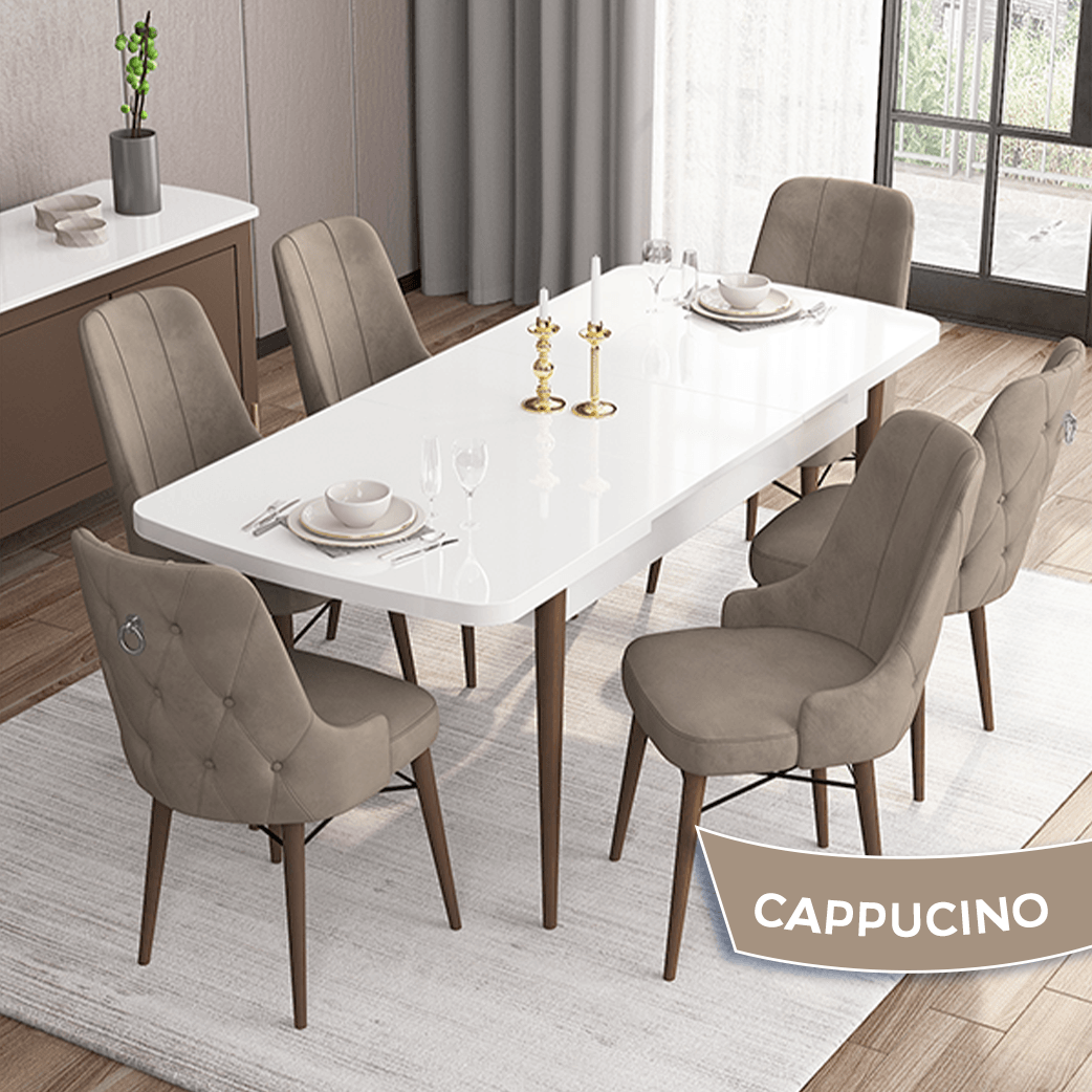 cappucino sandalye ceviz ayak