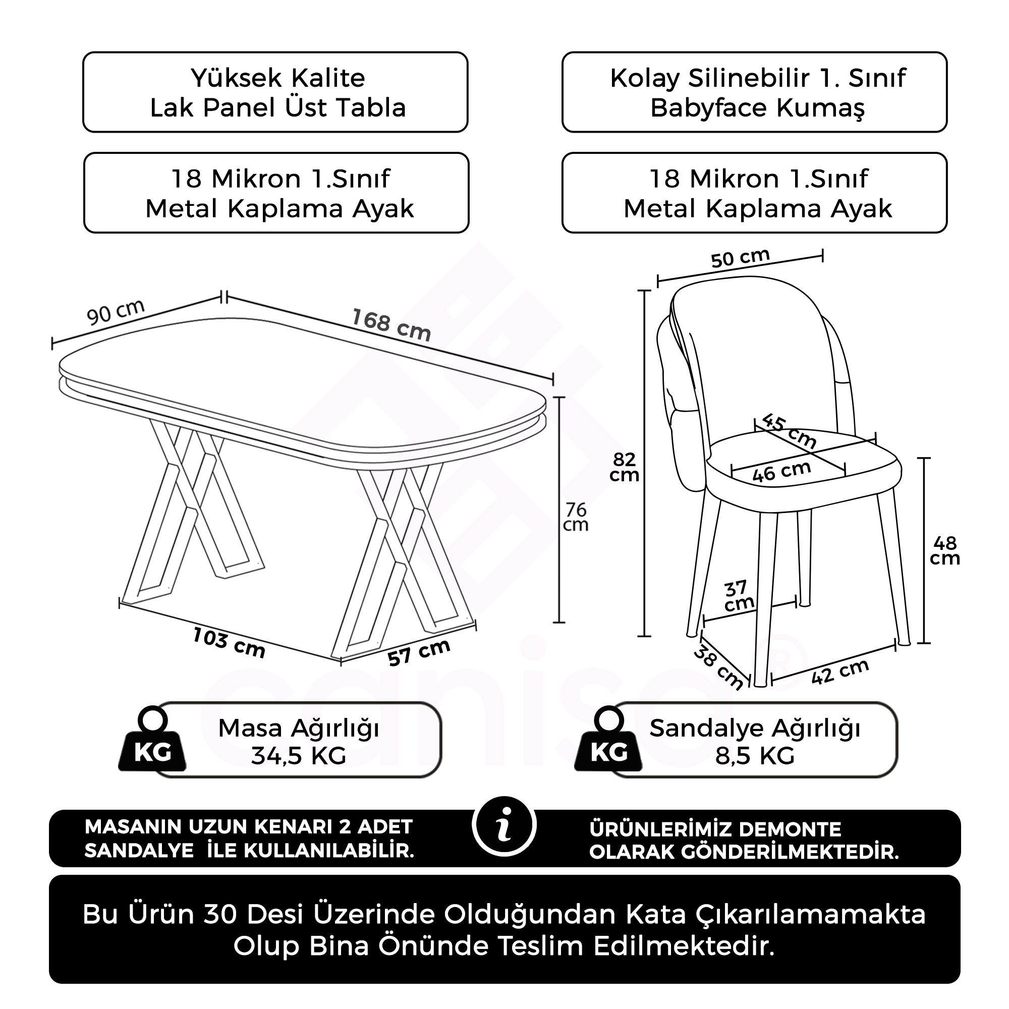 Zae Serisi 90x168 Lak Panel Siyah Mermer Desen Krom Ayak Masa Takımı 4 Sandalye