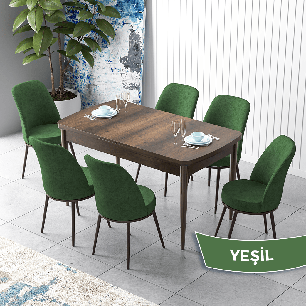 masa barok sandalyeler haki yeşili