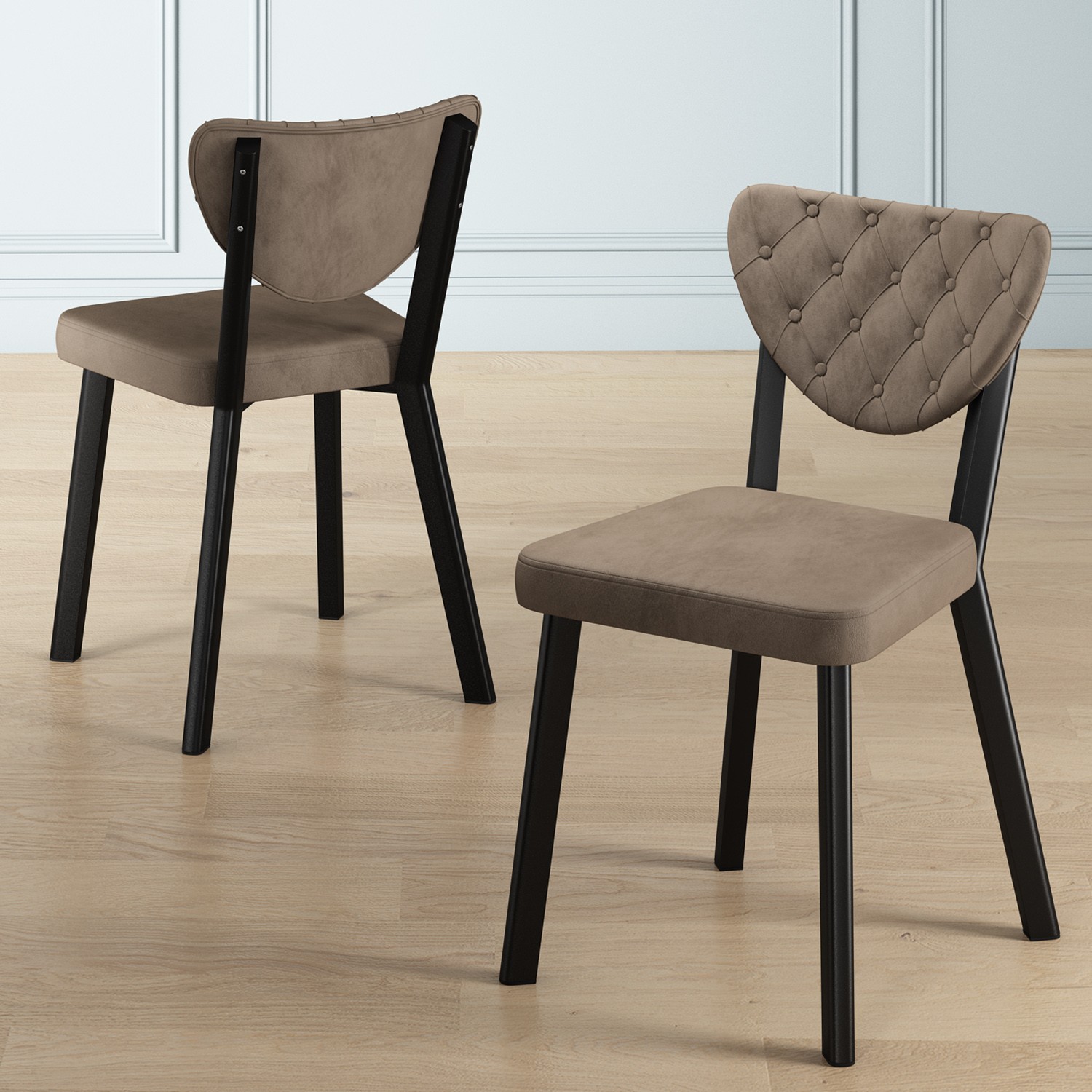 Rim Serisi 80x132 Açılabilir Siyah Mermer Desen Mutfak Masası Takımı Ve 6 Sandalye