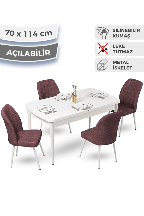 masa beyaz sandalyeler gülkurusu