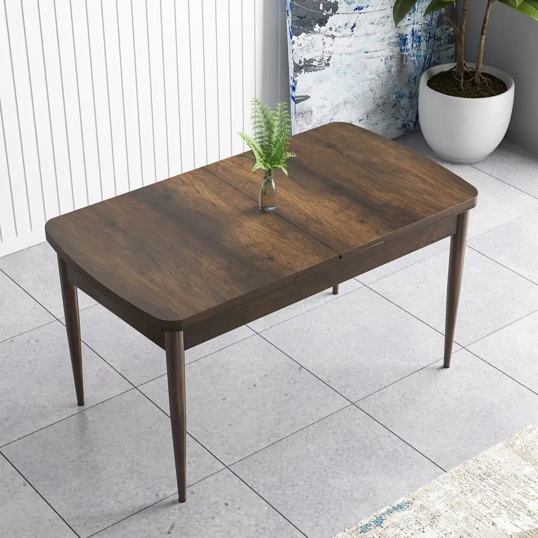 Han Serisi 70x114 Açılabilir Mdf Barok Ahşap Desen Mutfak Masası