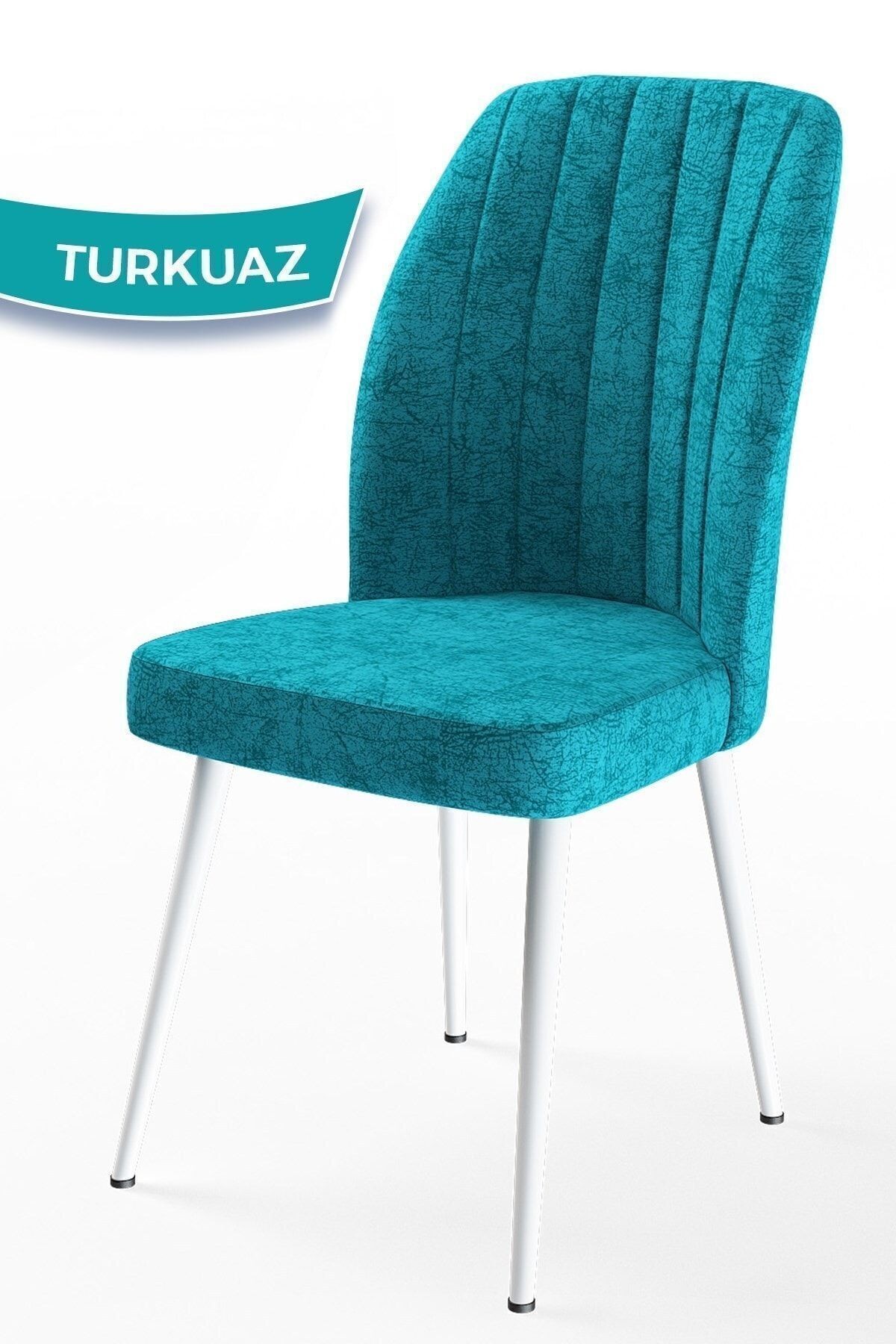 Mun Serisi 80x132 Açılabilir Mdf Beyaz Mermer Desen Masa Takımı Ve 6 Sandalye