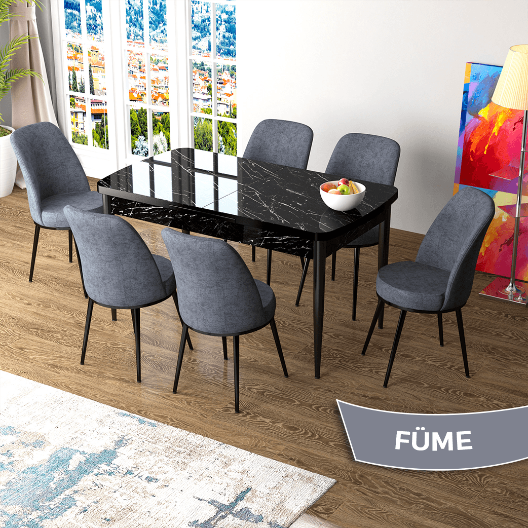 si̇yah masa/füme sandalyeler