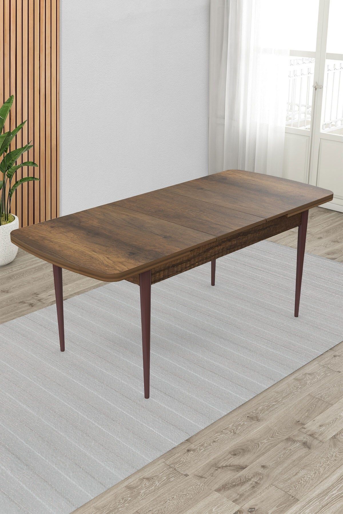 Barok 80x132 Açılabilir Yemek Masası Ahşap Ayak