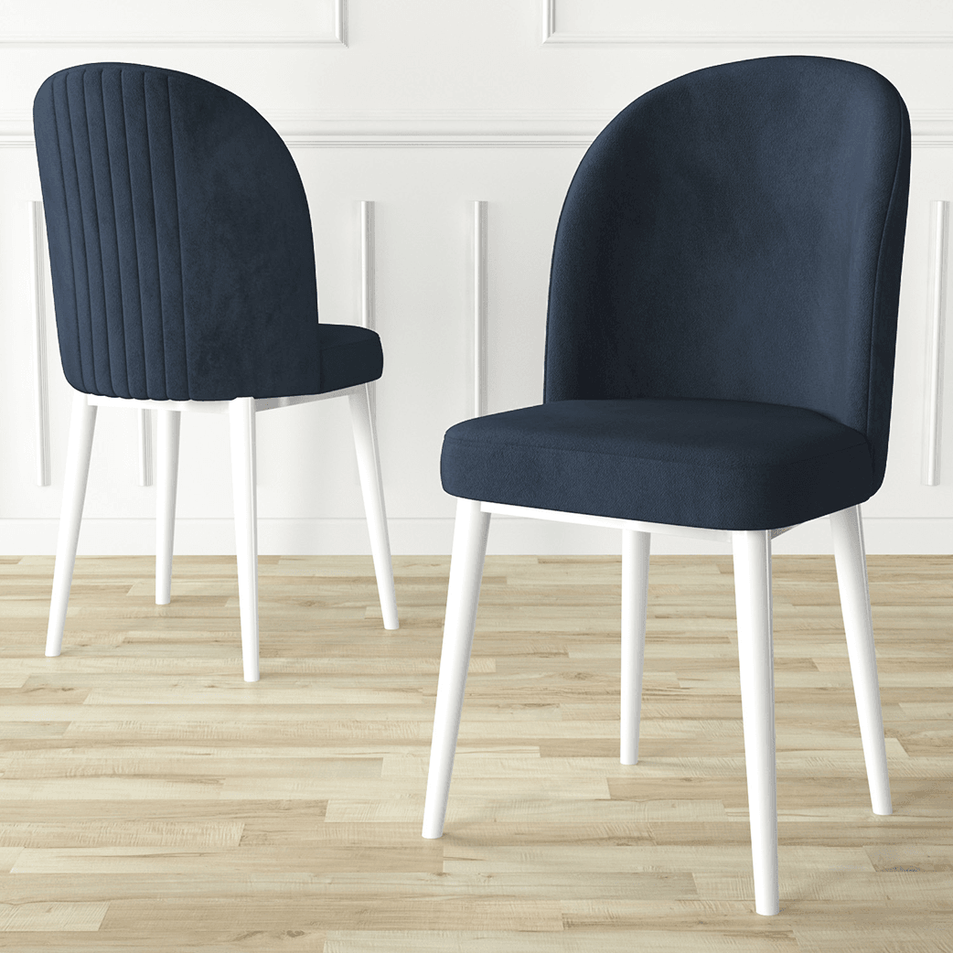 Roe Serisi 80x132 Açılabilir Beyaz Mermer Desen Masa Takımı Ve 4 Sandalye