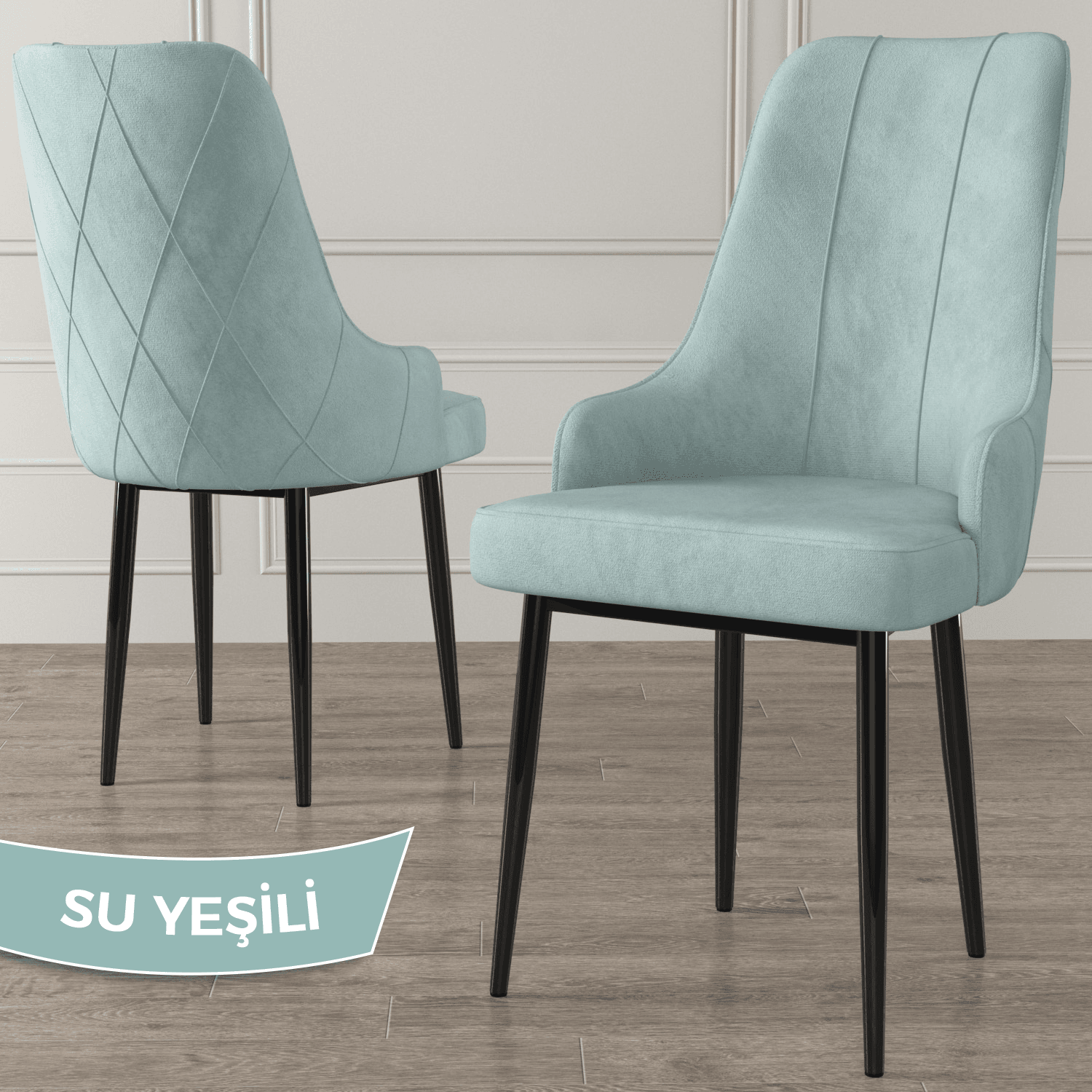 Ram Serisi 80x132 Açılabilir Siyah Mermer Desen Masa Takımı ve 6 Sandalye