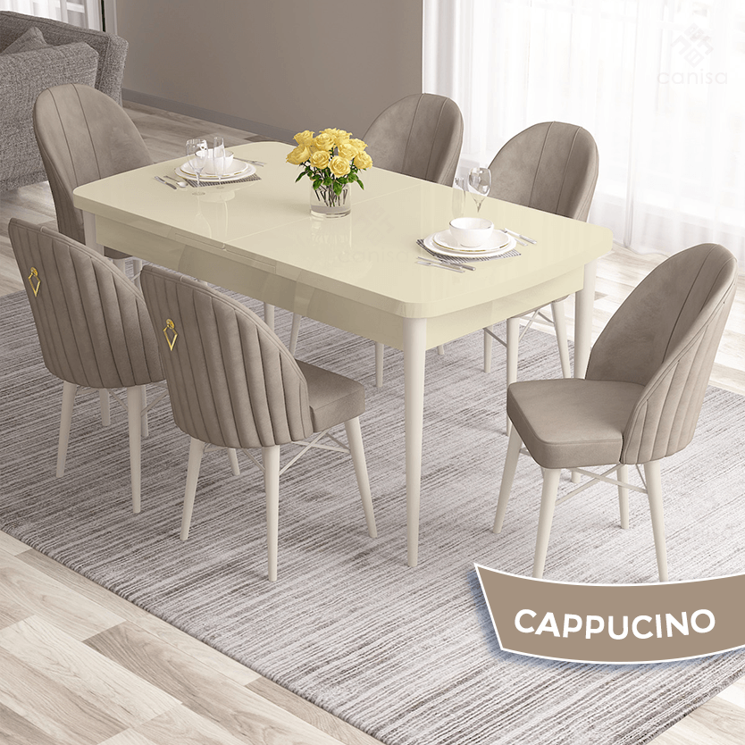 masa krem sandalye cappucino
