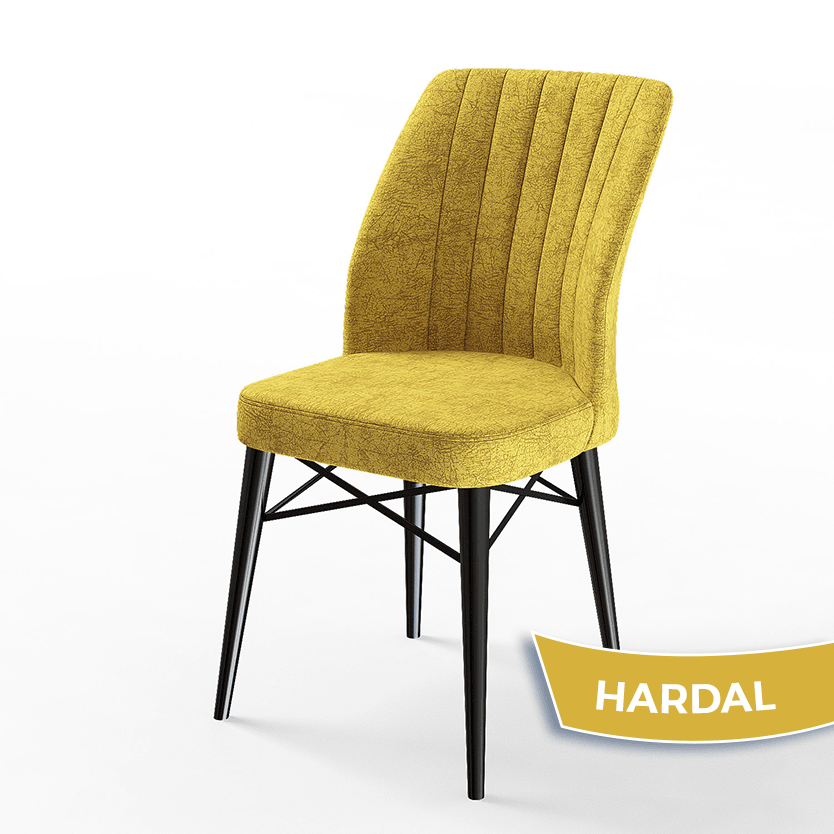 Nef Serisi 70x114 Açılabilir Mdf Siyah Mermer Desen Masa Takımı ve 6 Sandalye