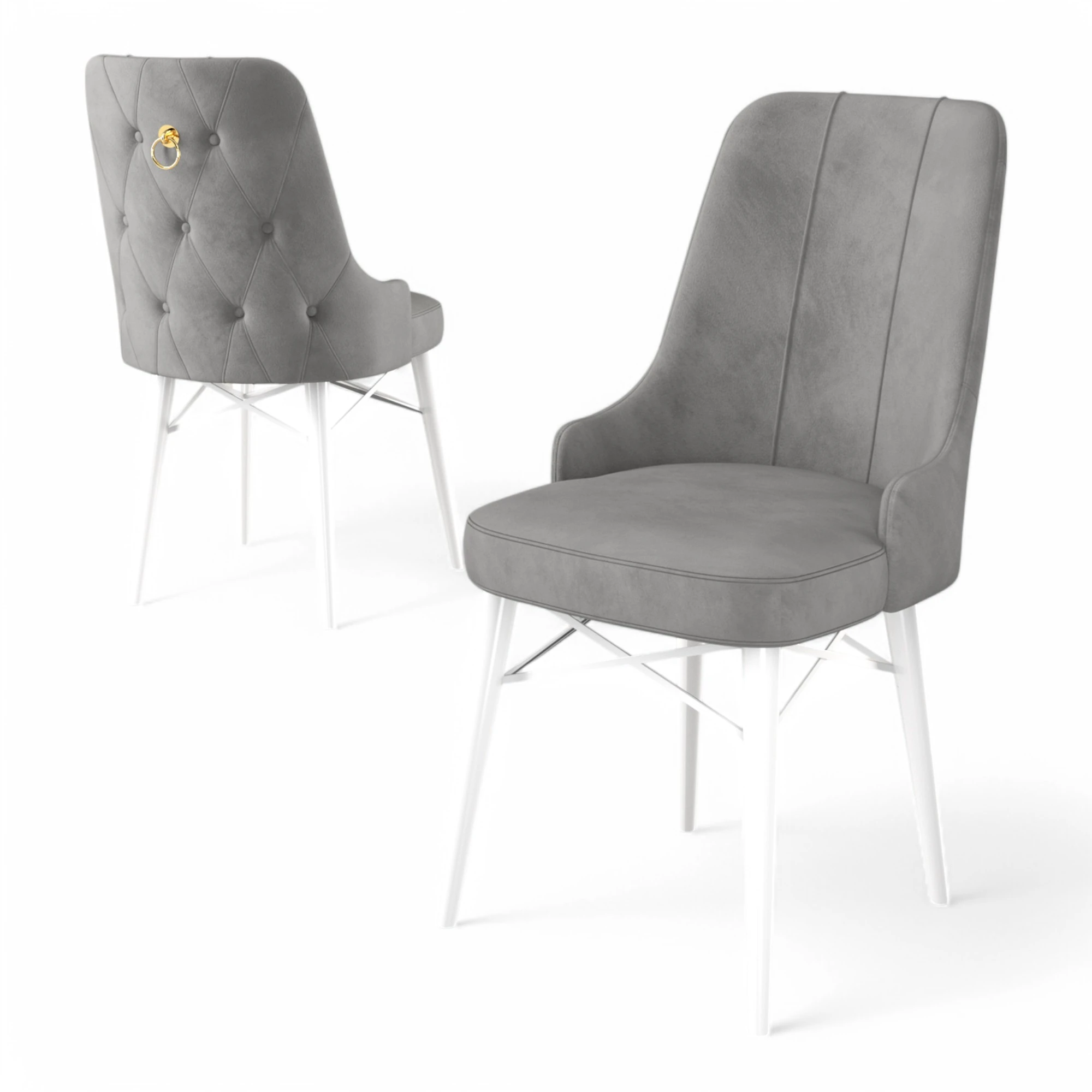 Gri Renk Sand. Beyaz Metal Ayak