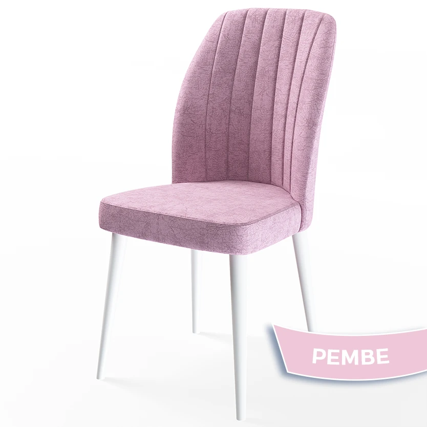 Par Serisi 70x114 Açılabilir Mdf Beyaz Mermer Desen Masa Takımı ve 4 Sandalye