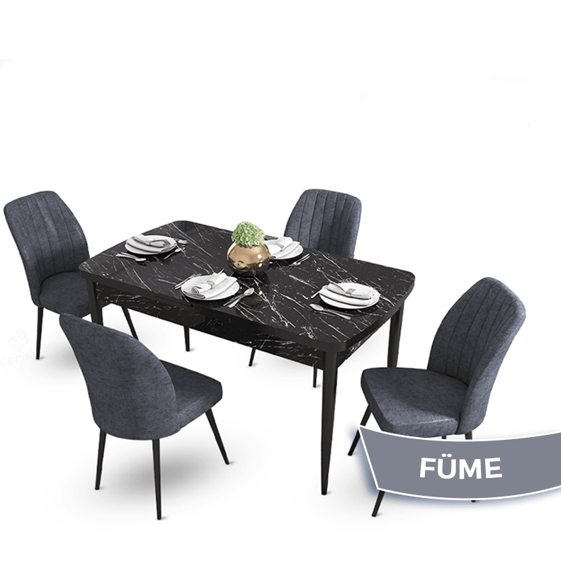 masa barok sandalyeler füme