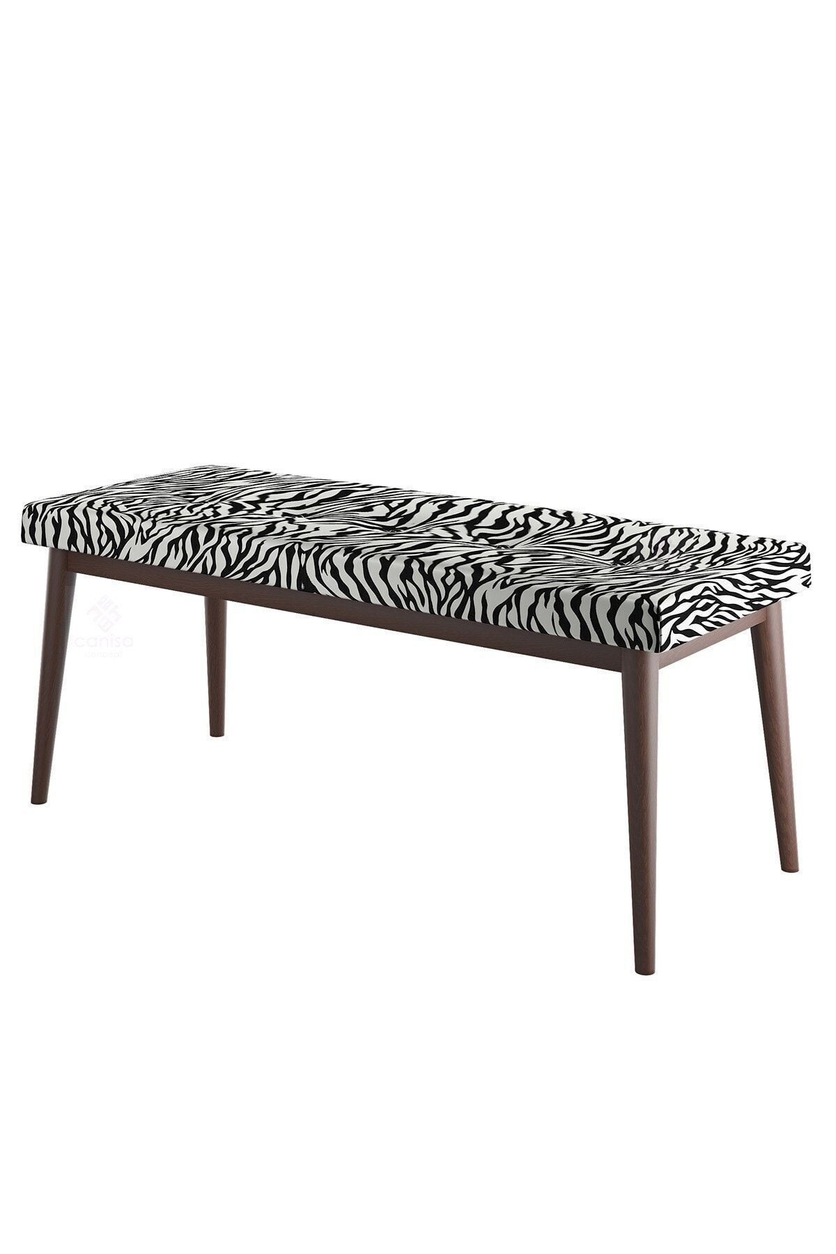 Canisa Pera Serisi Bench,gürgen Tam Isleket 1.sınıf Kumaş / Zebra-ceviz
