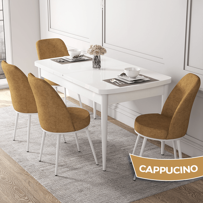 Beyaz Masa / Sandalye Cappucino