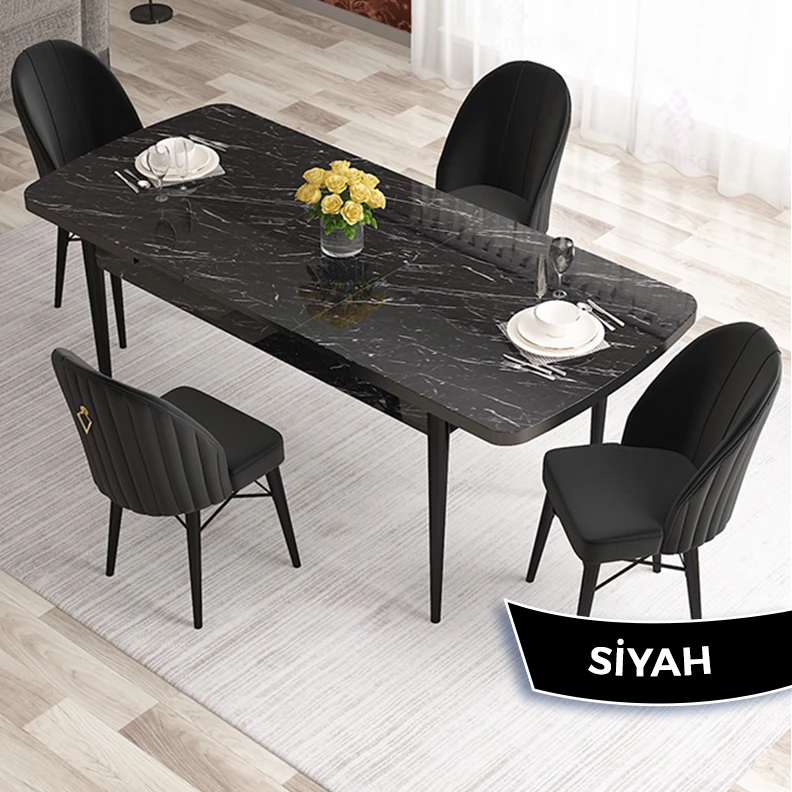Sonata Masa Siyah Renk Sandalye