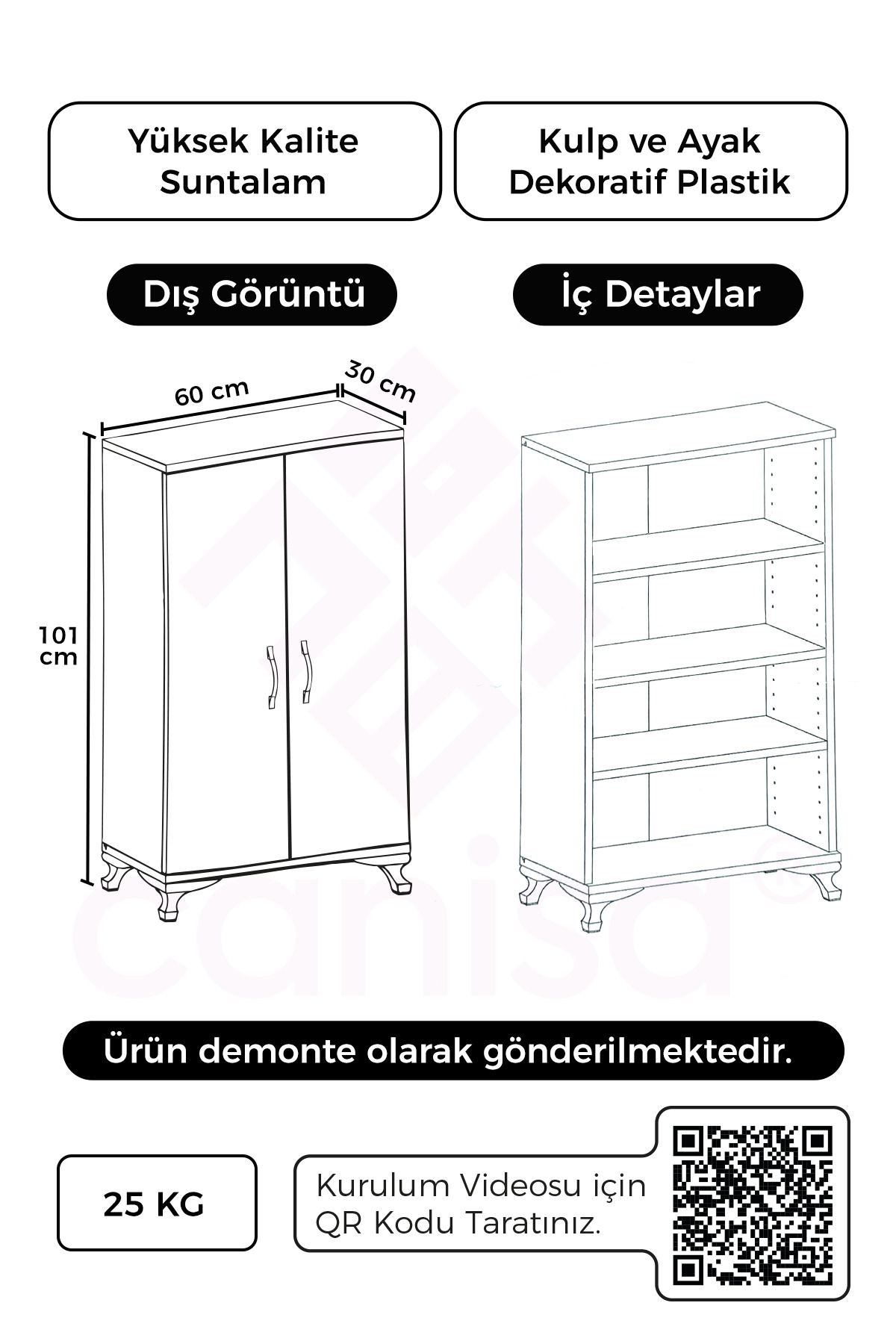 Palex Çok Amaçlı Dolap Mutfak Dolabı Banyo Dolabı Beyaz