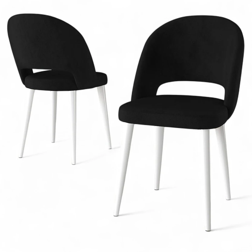 Siyah Sandalye Beyaz Ayak