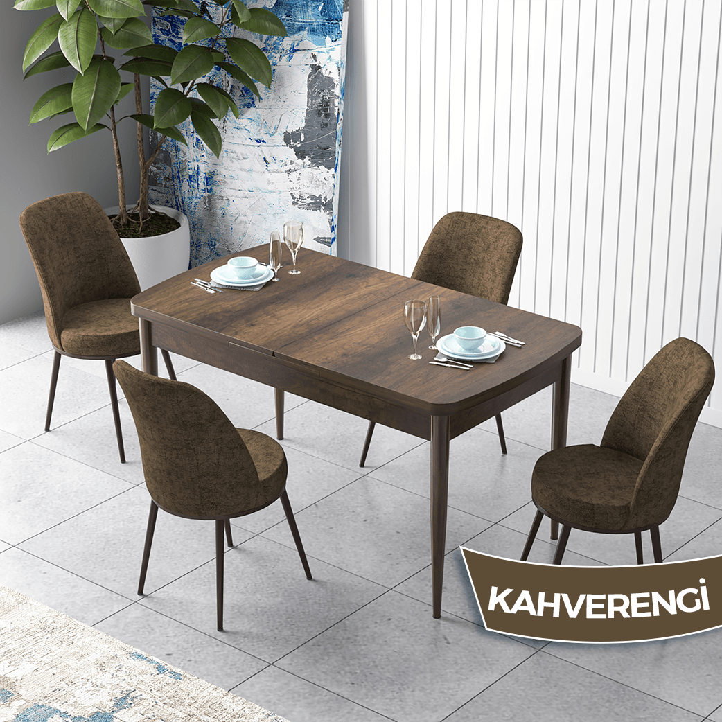 masa barok sandalyeler kahverengi