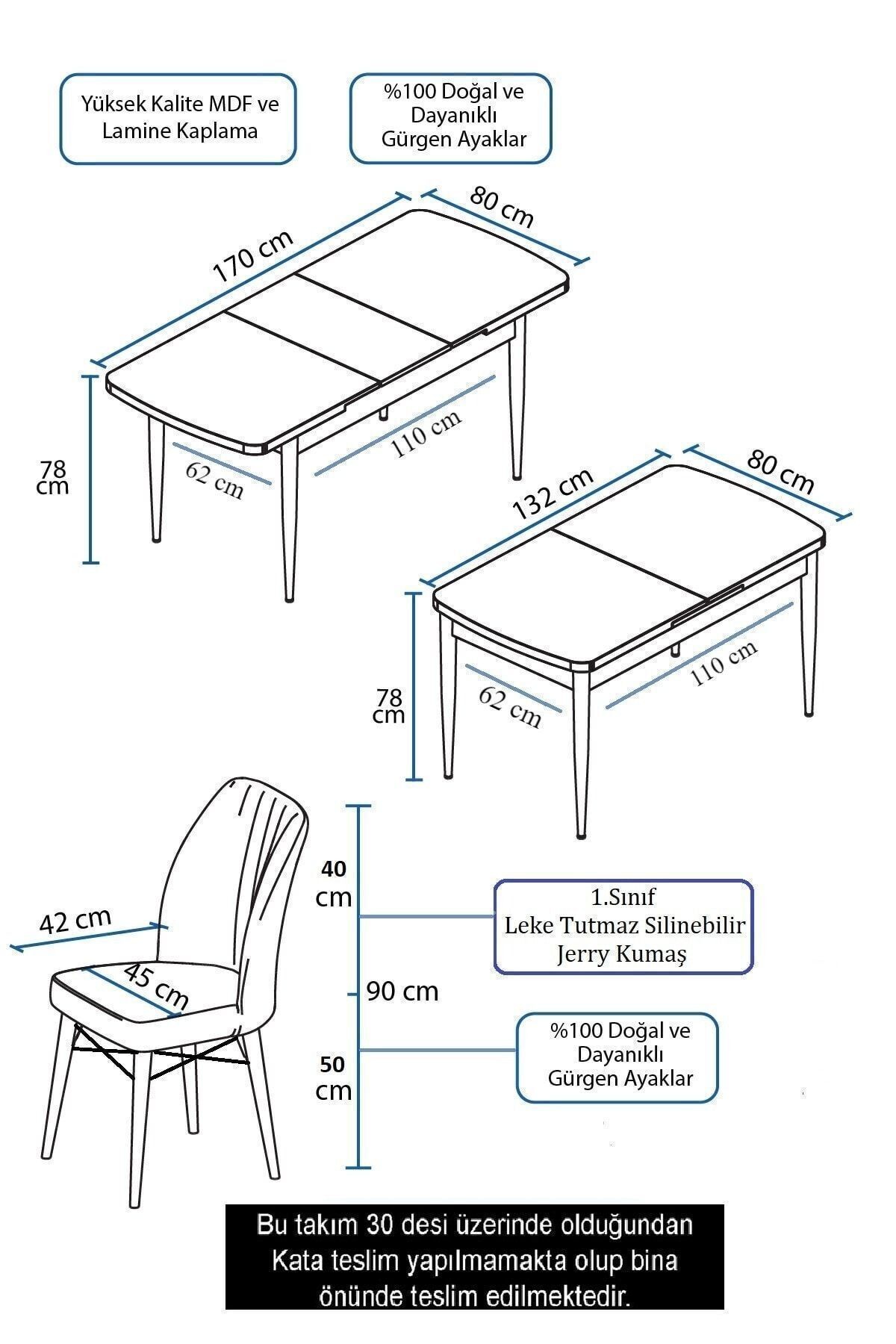Eva Serisi 80x132 Açılabilir Mdf Beyaz Mermer Desen Masa Takımı Ve 4 Sandalye