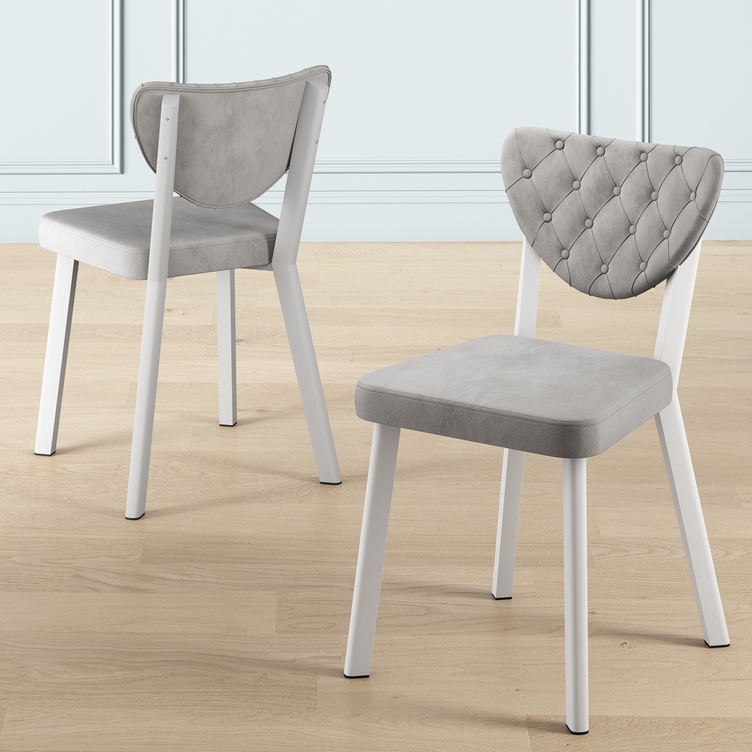 Rim Serisi 80x132 Açılabilir Beyaz Mutfak Masası Takımı Ve 4 Sandalye