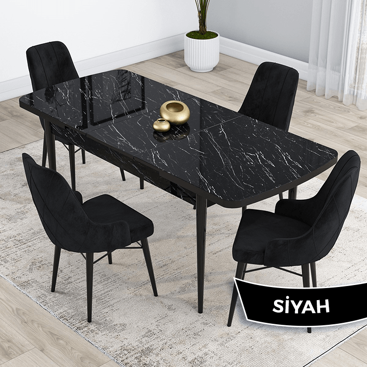 Sonata Masa Siyah Renk Sandalye