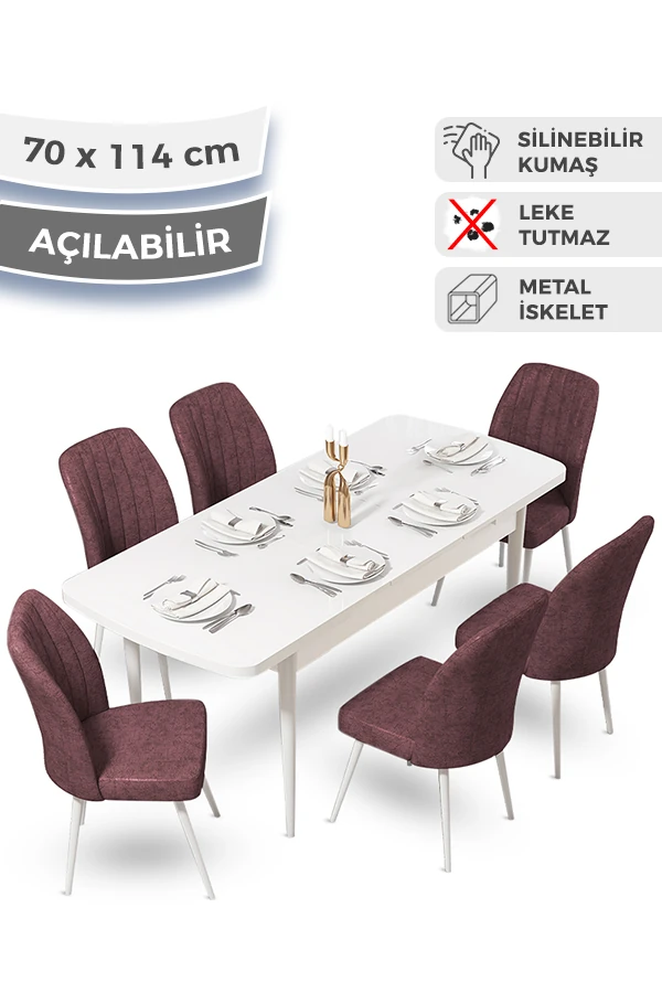 masa beyaz sandalyeler gülkurusu