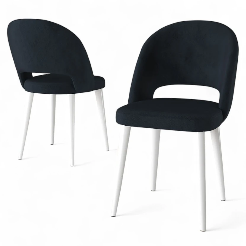 Antrasit Sandalye Beyaz Ayak