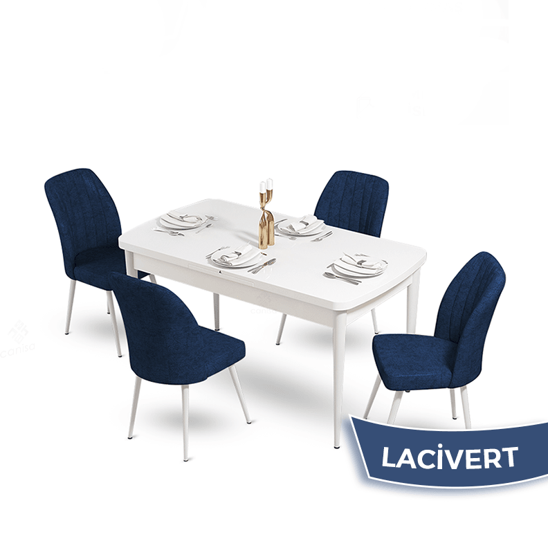 masa barok sandalyeler lacivert