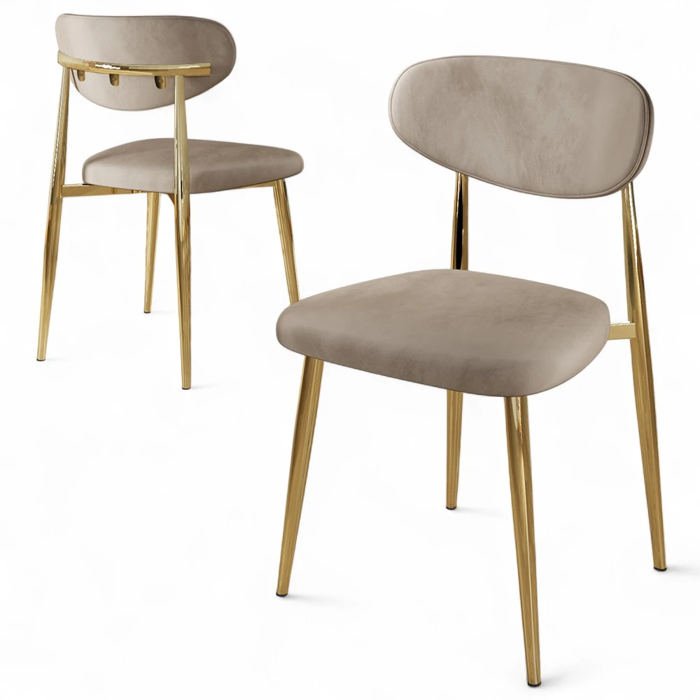 cappucino Sandalye Gold Ayak