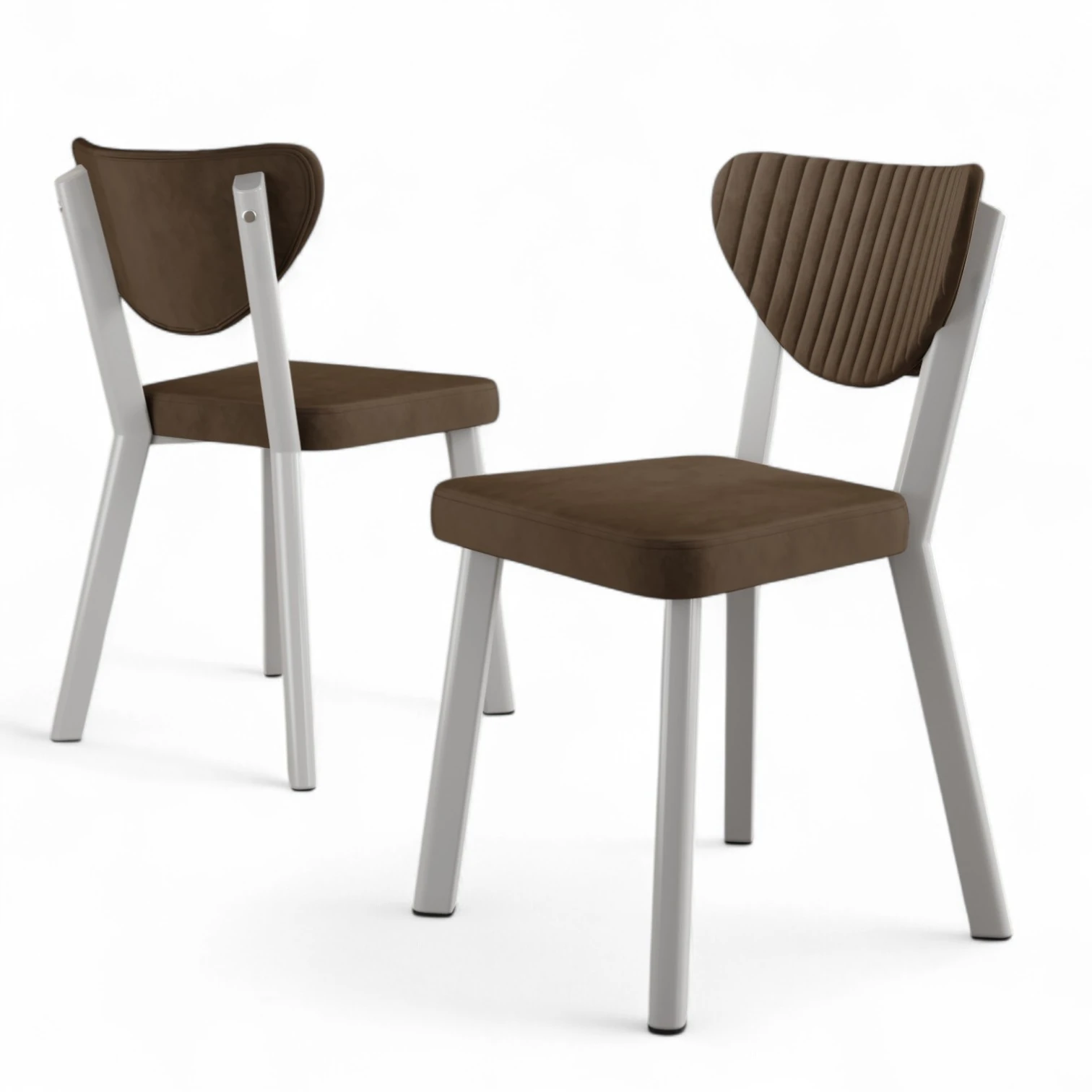 Kahverengi Sandalye Beyaz Ayak