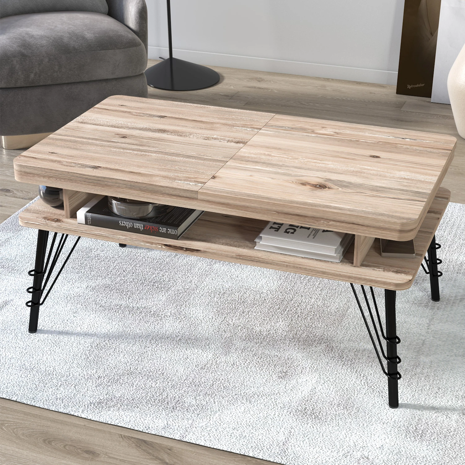 Kaisa Serisi MDF Açılabilir Tavla ve Satranç Orta Sehpası