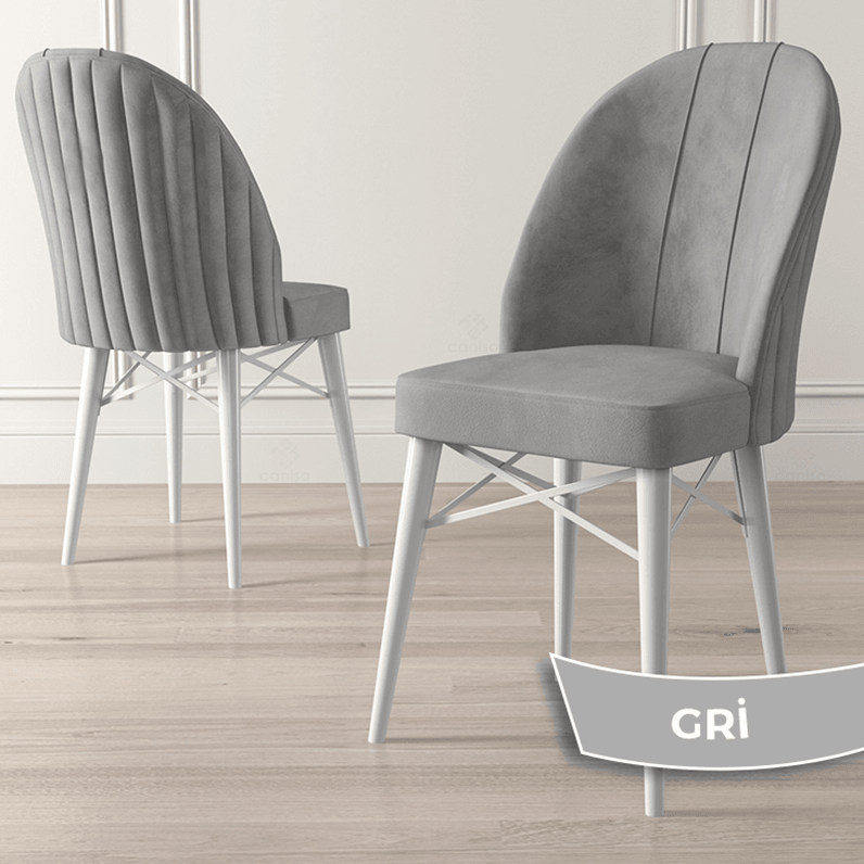 Gale Serisi 80x132 Açılabilir Lak Panel Beyaz Mermer Desen Mutfak Masa Takımı 4 Sandalye