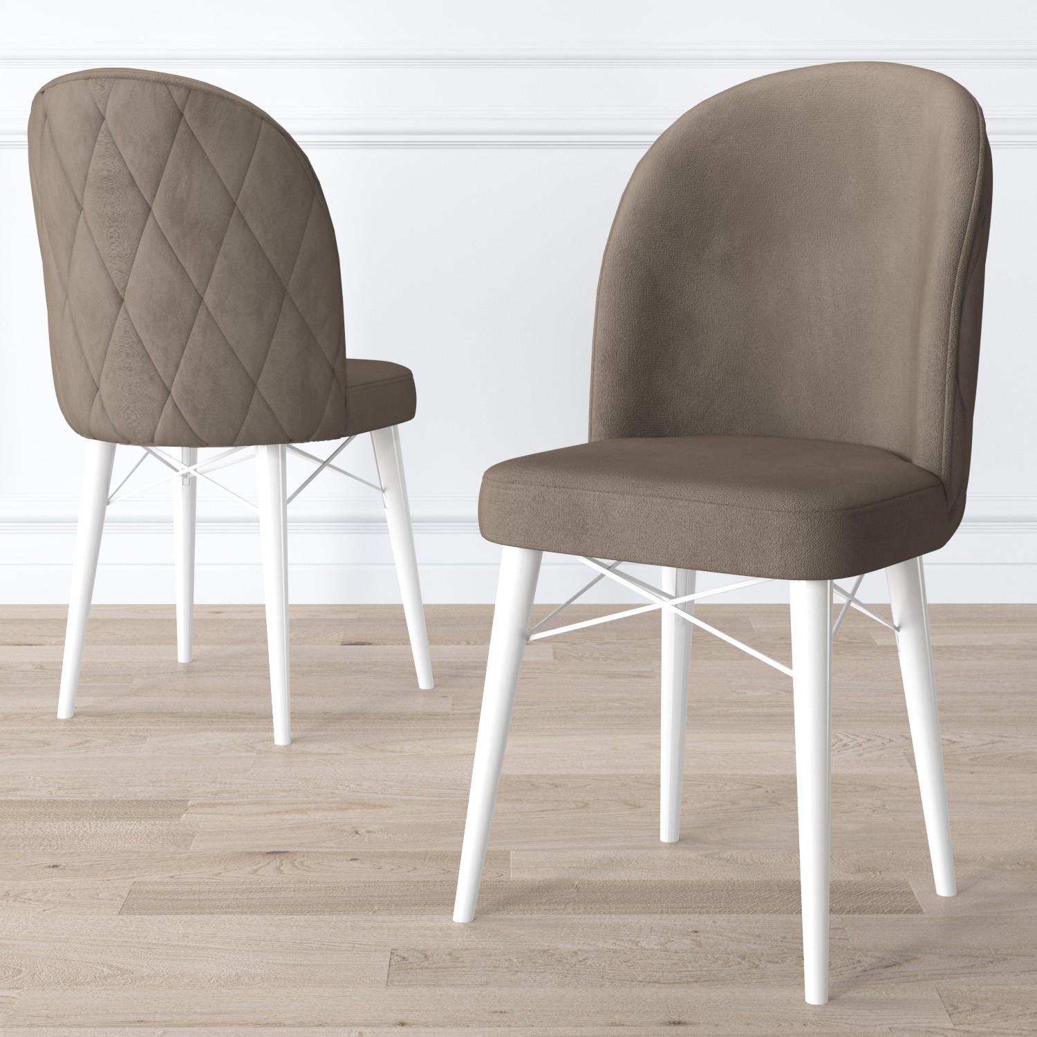Rut Serisi 80x132 Açılabilir Beyaz Masa Takımı Ve 6 Sandalye