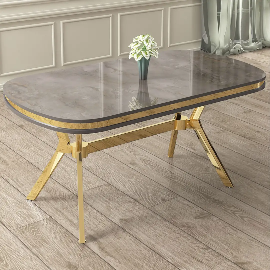 1000枚限定LP 10 BABYL YEARS GOLD VINYL Olya Serisi 90x168 Lak Panel Antrasit İroni Masa Takımı Gold