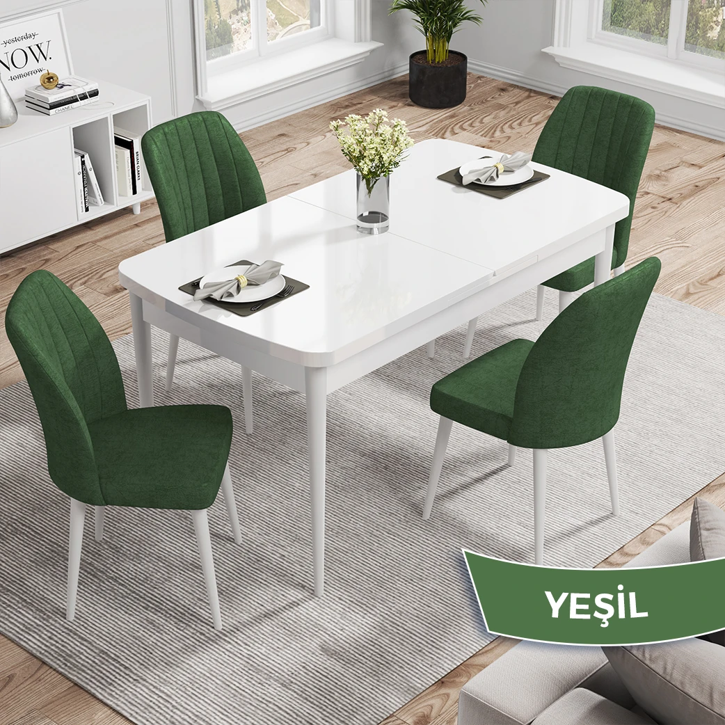 Beyaz Masa Haki Sandalye