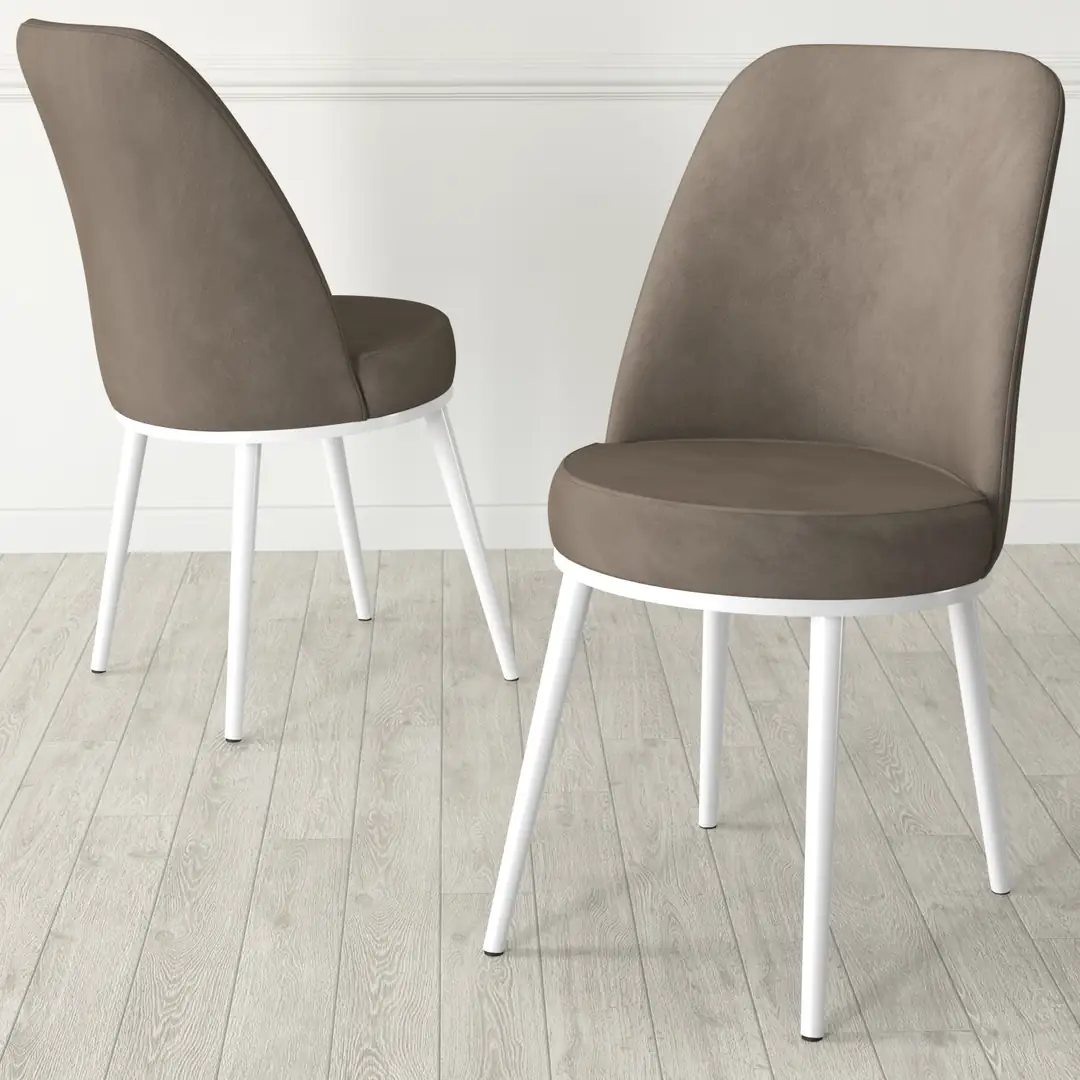 Nix Serisi 70x114 Açılabilir MDF Beyaz Mutfak Masası Takımı ve 4