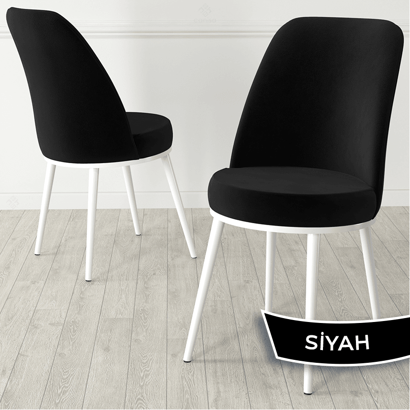 Nix Serisi 70x114 Açılabilir Beyaz Mutfak Masası Takımı ve 6 Sandalye