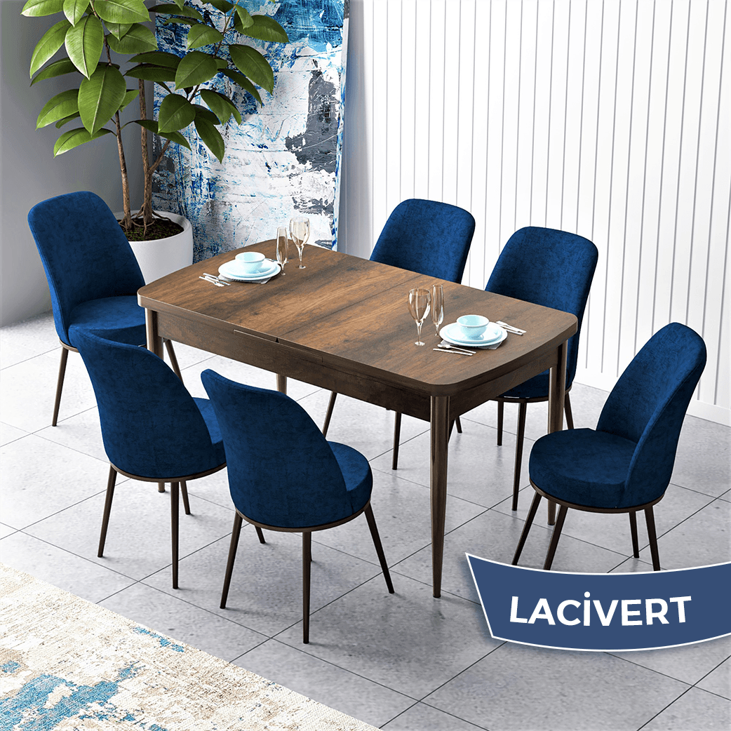 masa barok sandalyeler lacivert