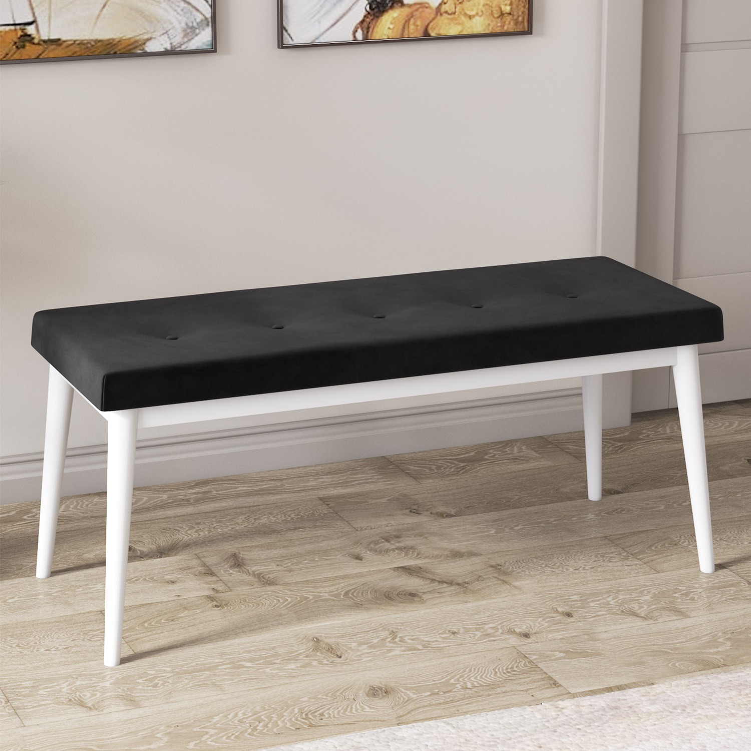 Orf Serisi 80x132 Açılabilir Beyaz Masa Takımı 4 Sandalye Ve 1 Bench