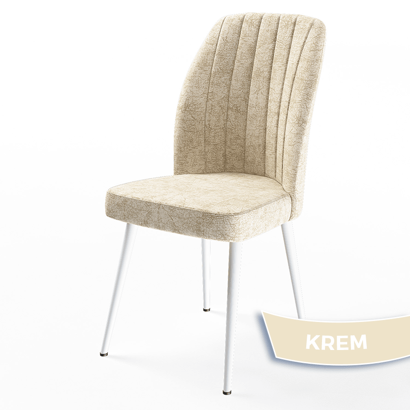 Mun Serisi 80x132 Açılabilir Mdf Beyaz Masa Takımı Ve 6 Sandalye
