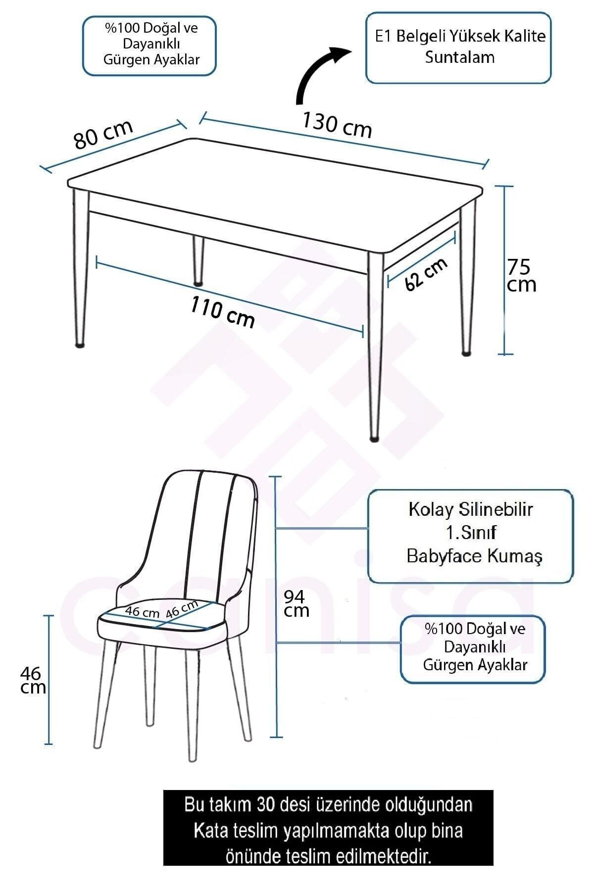 Lav Serisi 80x130 Sabit Siyah Mermer Desen Masa Takımı 4 Sandalye Ve 1 Bench
