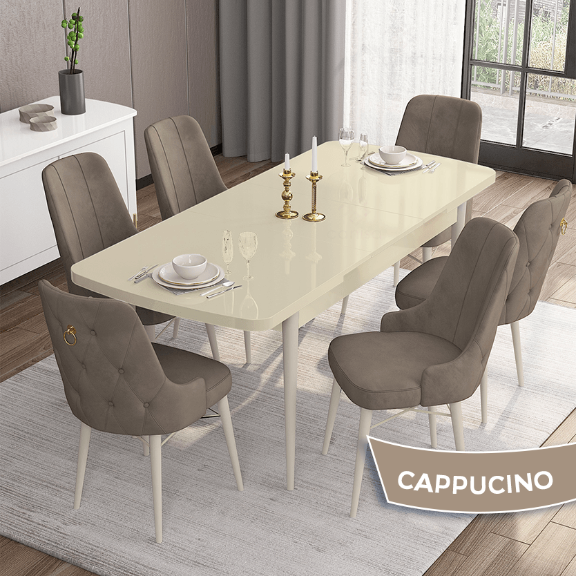 masa krem sandalye cappucino