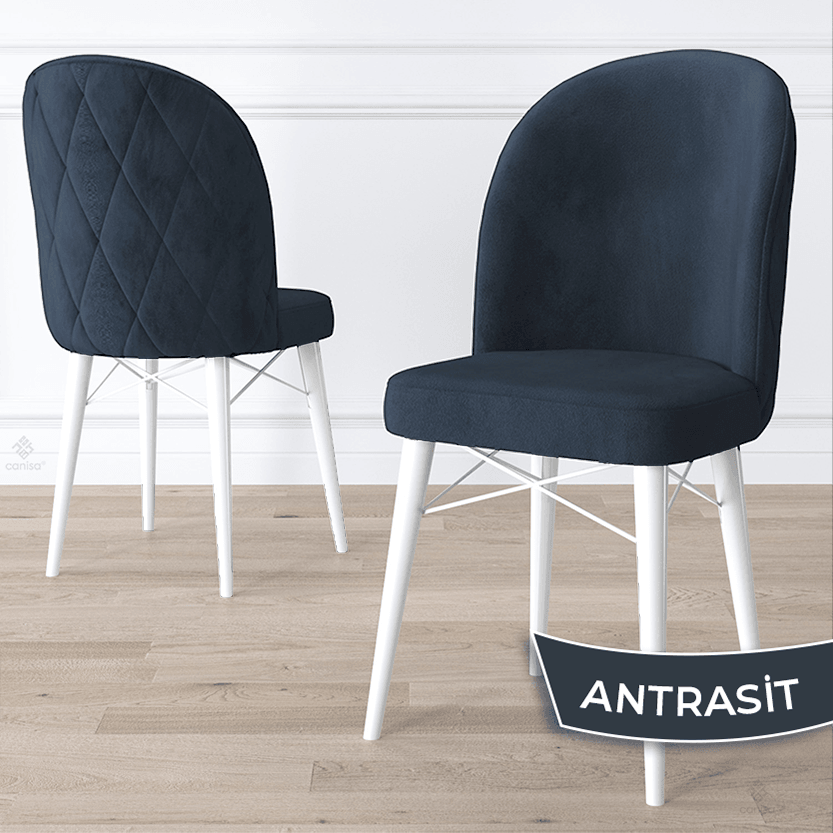 Rut Serisi 80x132 Açılabilir Beyaz Mermer Desen Masa Takımı Ve 4 Sandalye