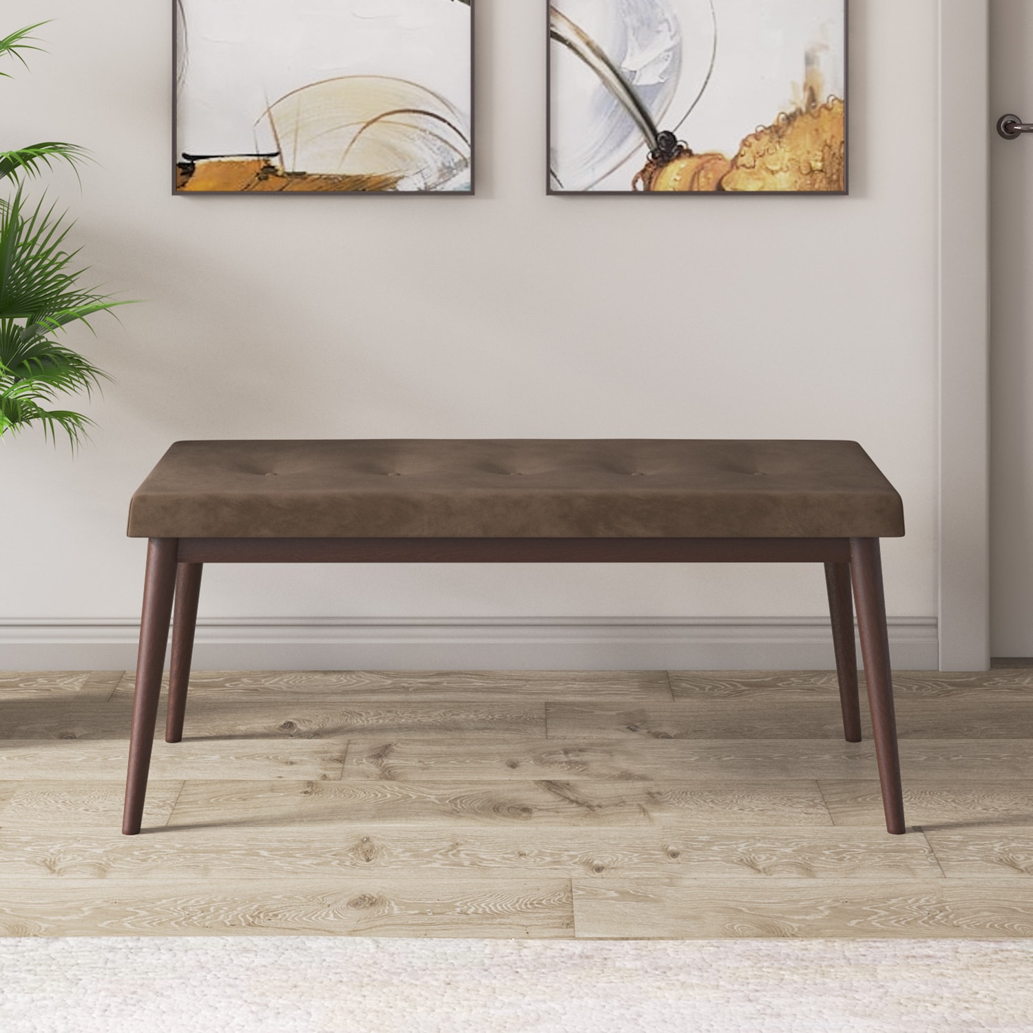 Are Serisi 80x132 Mdf Açılabilir Gümüş Halka Beyaz Masa Ceviz Ayak Masa Takımı 4 Sandalye Ve 1 Bench
