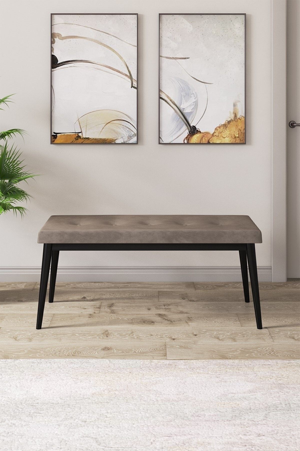 Rut Serisi 80x132 Açılabilir Siyah Mermer Desen Masa Takımı 4 Sandalye Ve 1 Bench