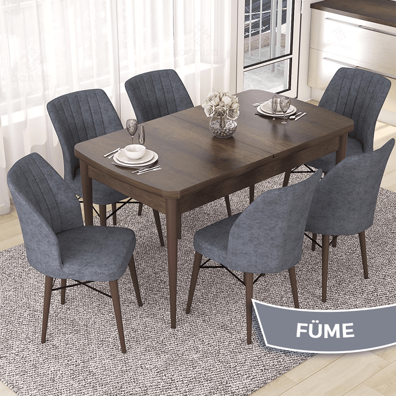 masa barok sandalyeler füme