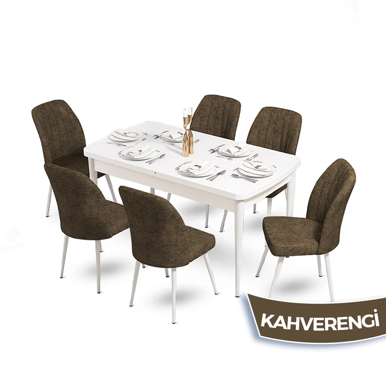 Beyaz Masa Kahve Sandalye