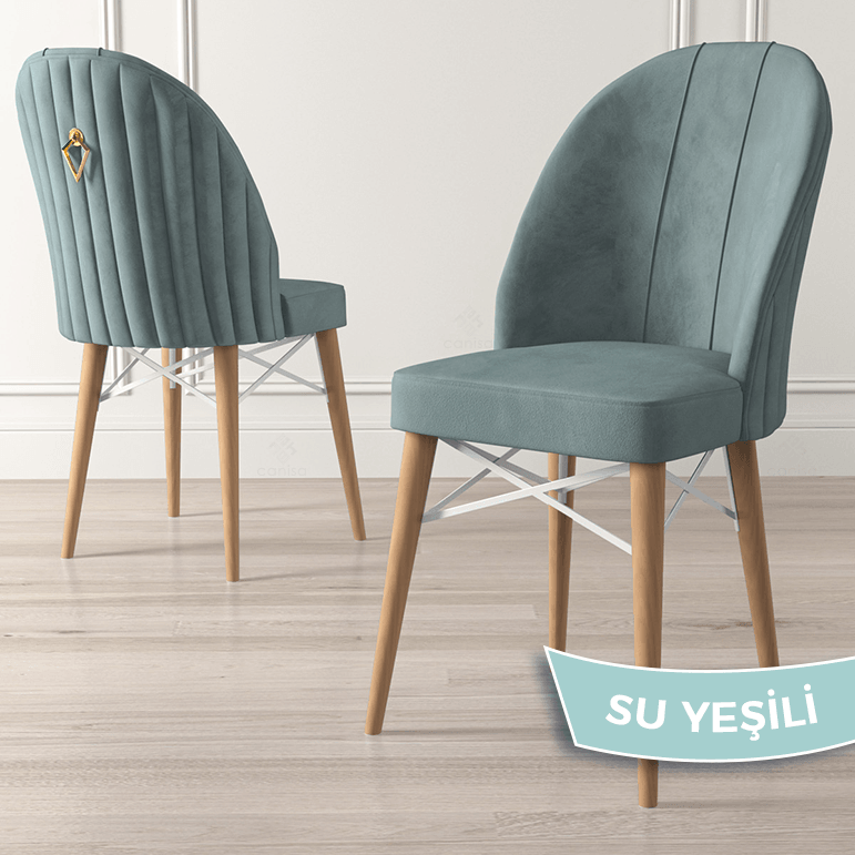Elf Serisi 80x132 Açılabilir Beyaz Masa Doğal Ahşap Ayak Masa Takımı ve 4 Sandalye