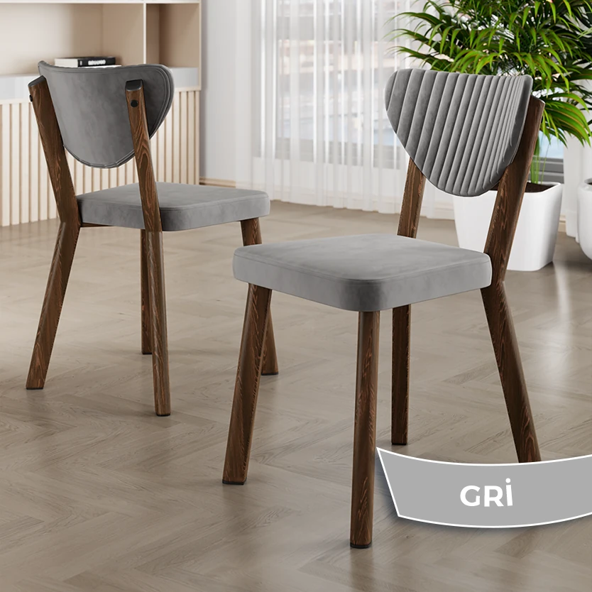 Akort Serisi MDF Sabit 80x130 Traverten Mutfak Masa Takımı 4 Siyah Sandalye